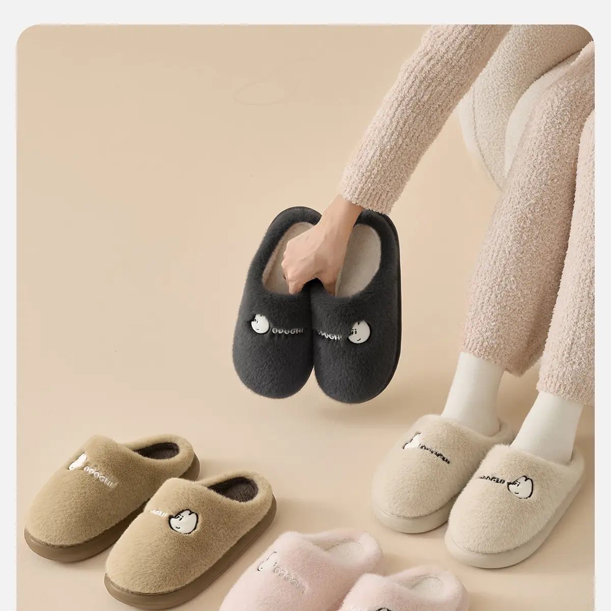 Antibacterial Cotton Slippers for Men Women Autumn Winter 2025 — feature 24