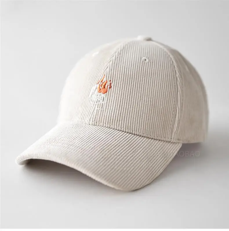 Men Blue Flame Embroidered Baseball Cap — feature 4