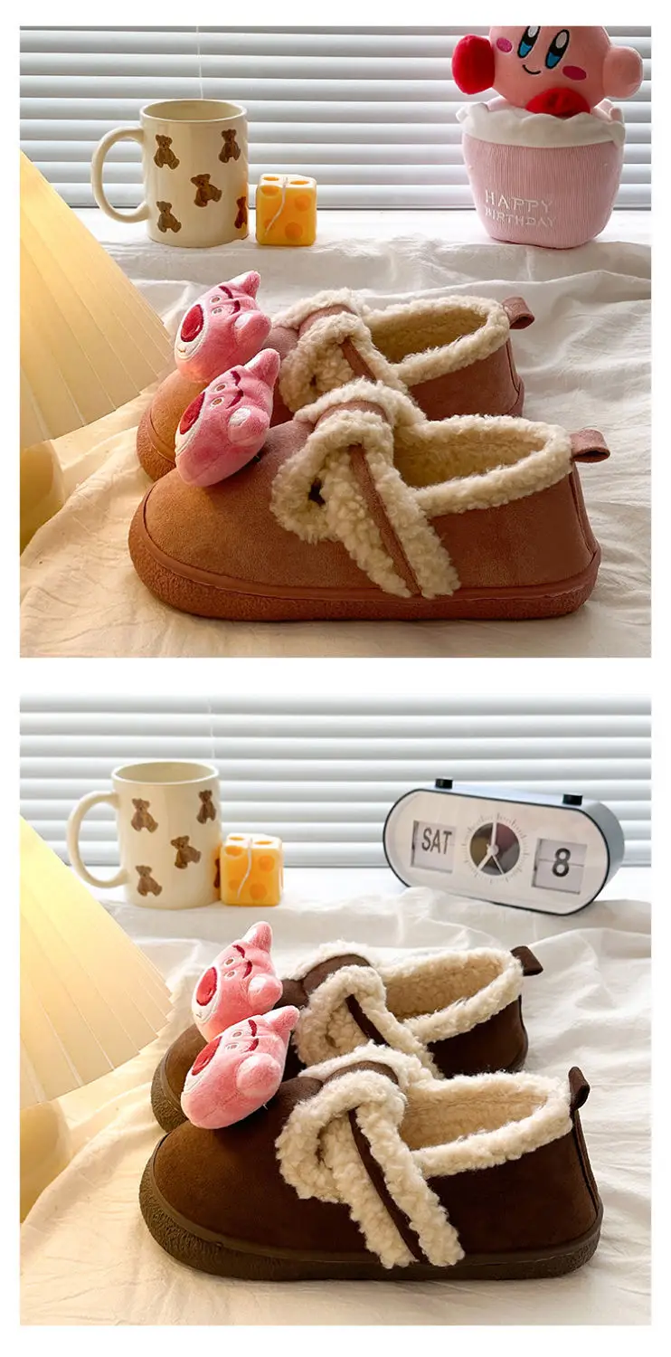 Autumn Winter Cartoon Shoes for Women Velvet Slip-On — feature 13