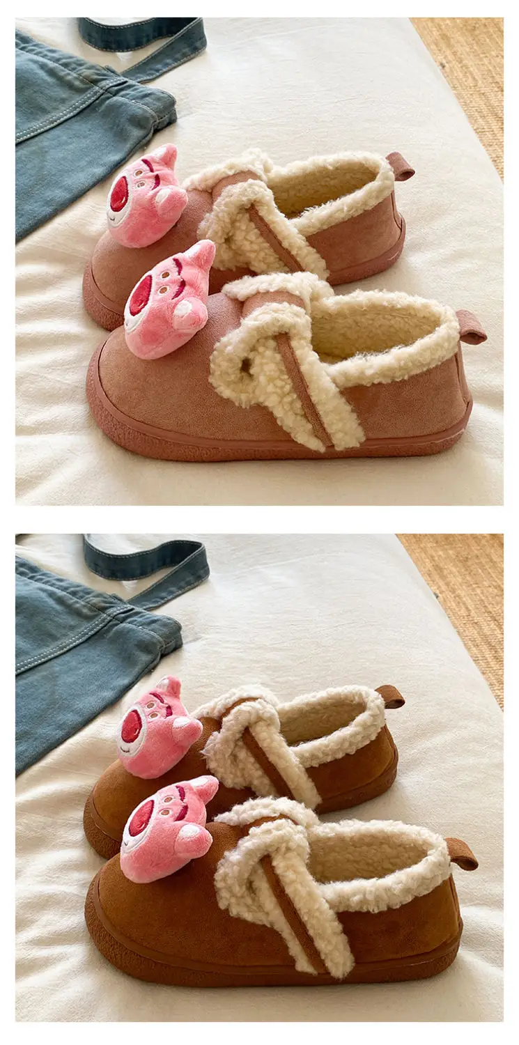 Autumn Winter Cartoon Shoes for Women Velvet Slip-On — feature 15