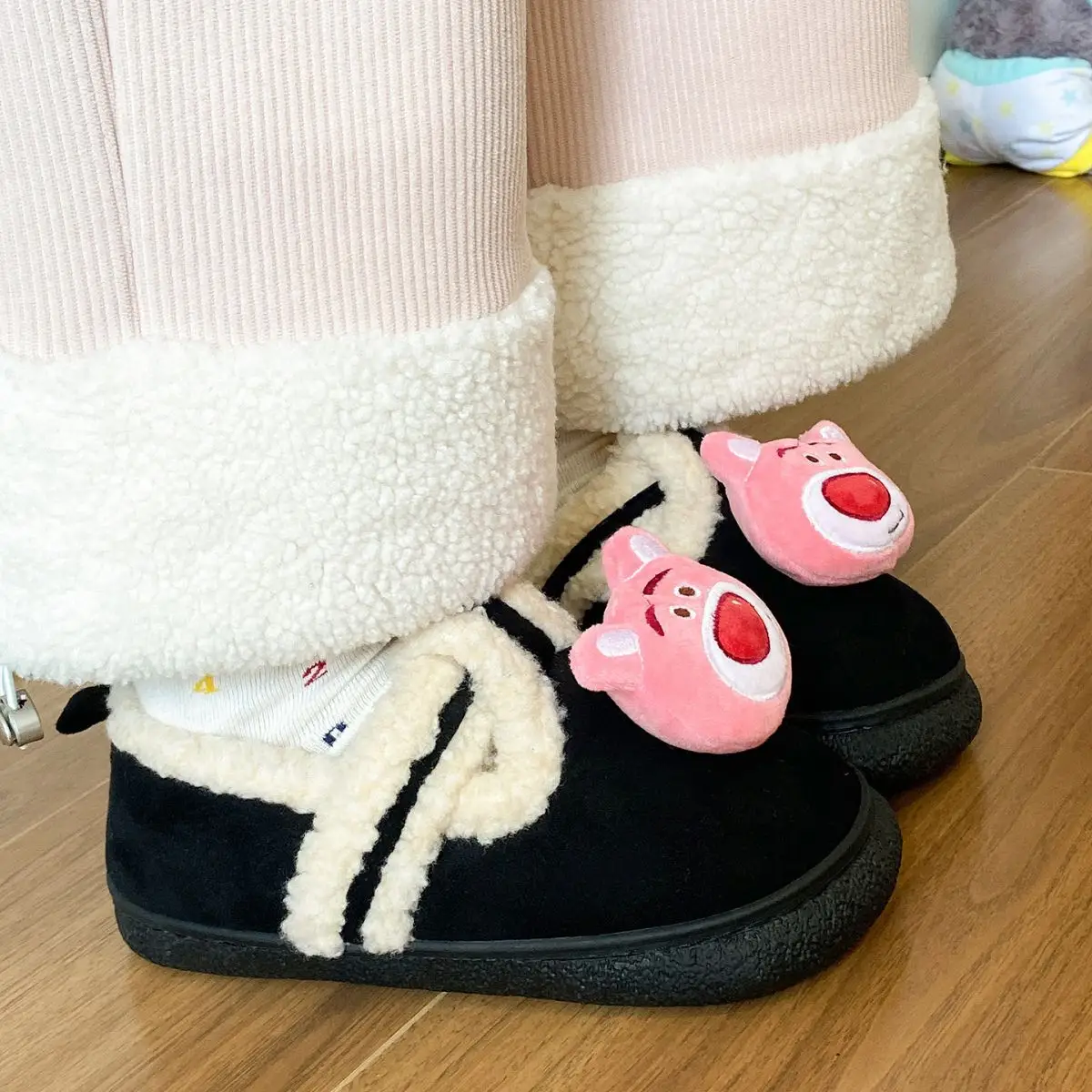 Autumn Winter Cartoon Shoes for Women Velvet Slip-On — feature 33