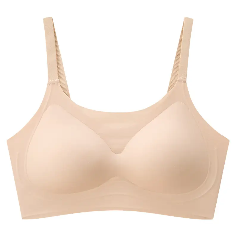 Seamless Jelly Bra for Women, Push-Up, Wireless, Minimizes Large Bust, Gathers Side Breast, Soft Support, Comfortable Bra, Soft