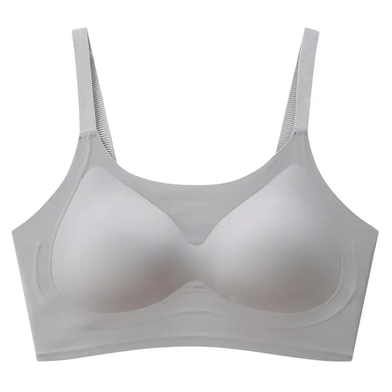 Seamless Jelly Bra for Women, Push-Up, Wireless, Minimizes Large Bust, Gathers Side Breast, Soft Support, Comfortable Bra, Soft