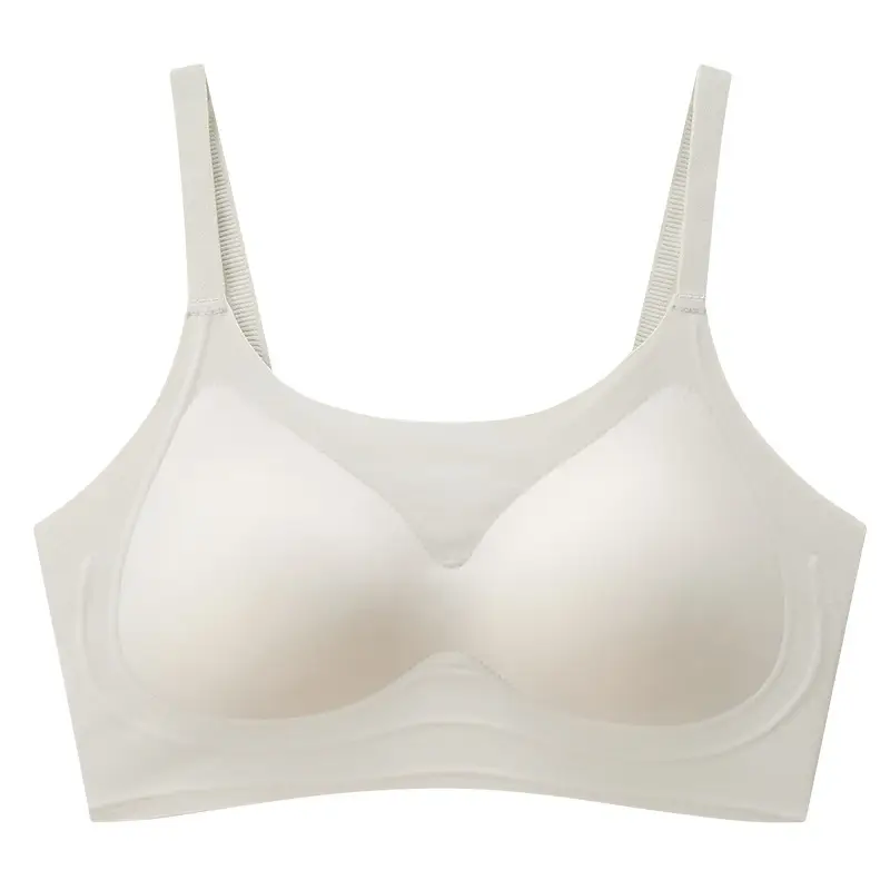 Seamless Jelly Bra for Women, Push-Up, Wireless, Minimizes Large Bust, Gathers Side Breast, Soft Support, Comfortable Bra, Soft