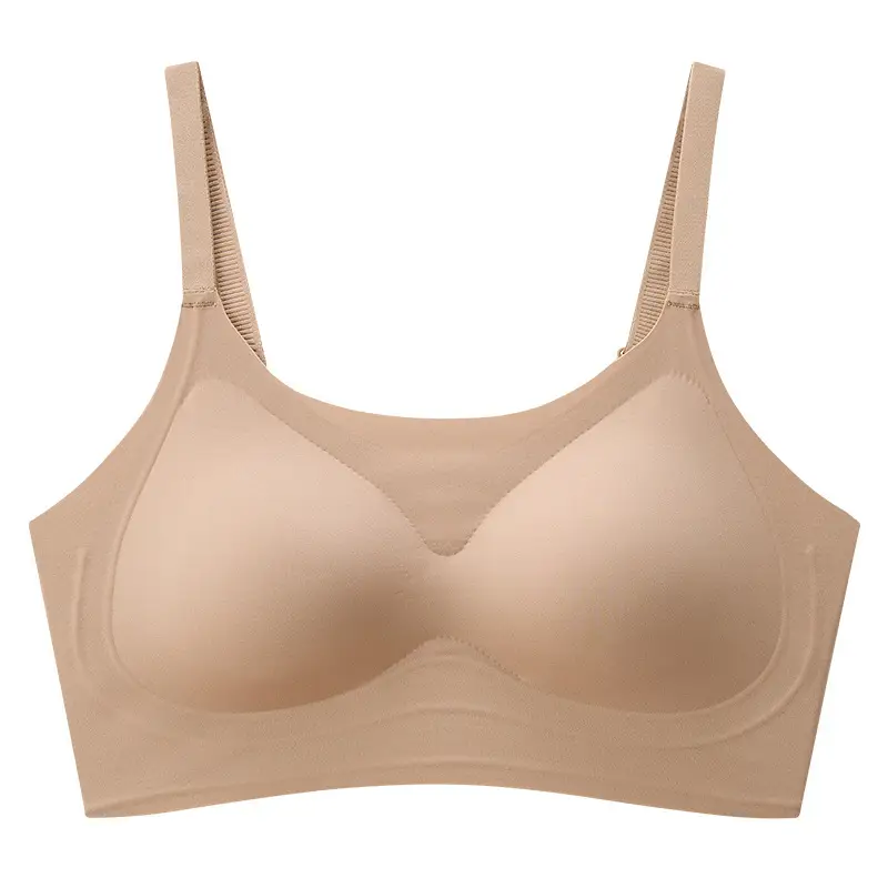 Seamless Jelly Bra for Women, Push-Up, Wireless, Minimizes Large Bust, Gathers Side Breast, Soft Support, Comfortable Bra, Soft