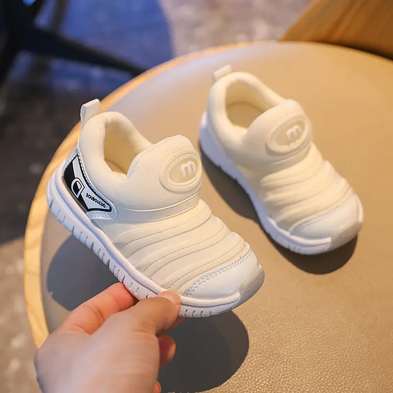 White Caterpillar Soft Sole Baby Toddler Shoes