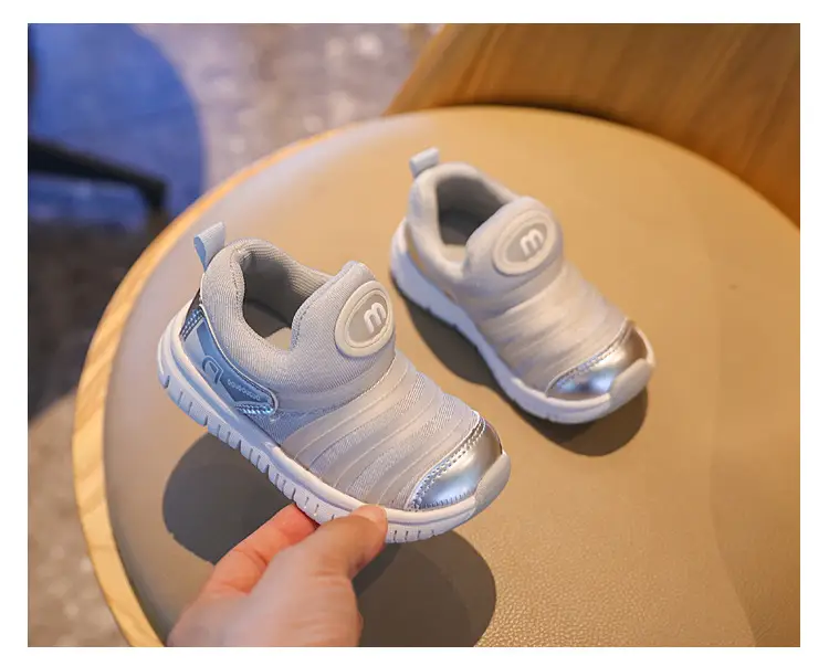 White Caterpillar Soft Sole Baby Toddler Shoes — feature 9
