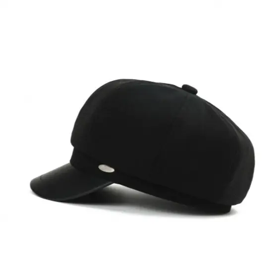 Women Duckbill Beret Black Korean Style - Image 9