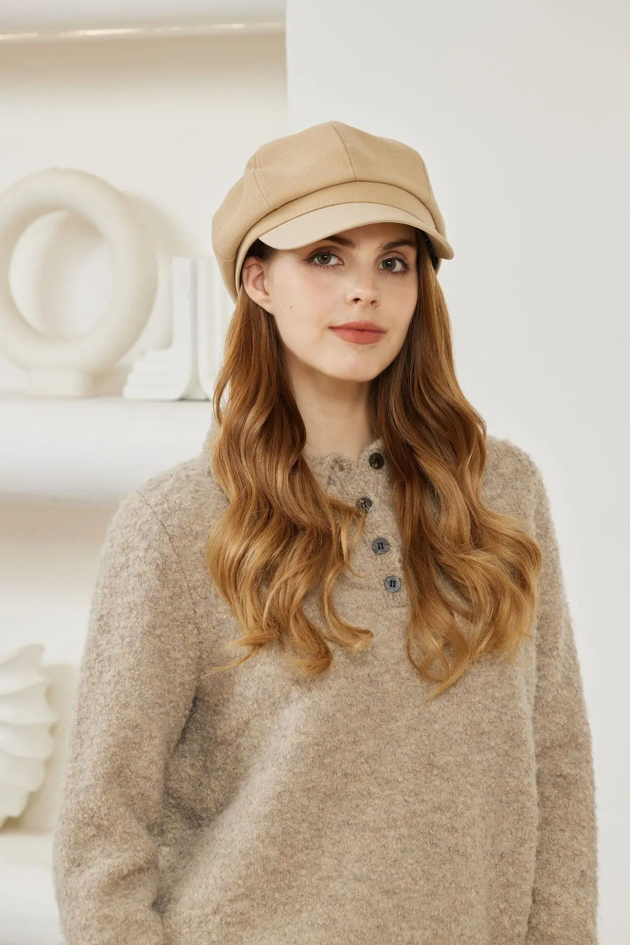 Women Duckbill Beret Black Korean Style - Image 2