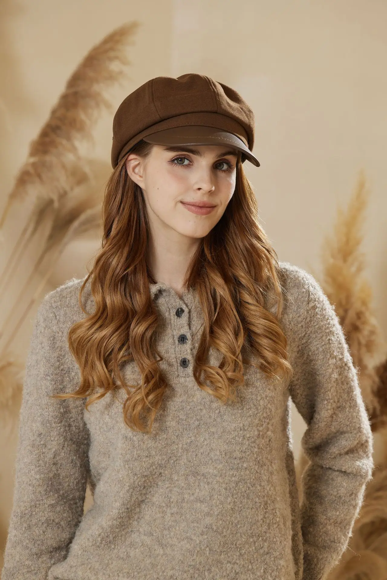 Women Duckbill Beret Black Korean Style - Image 3