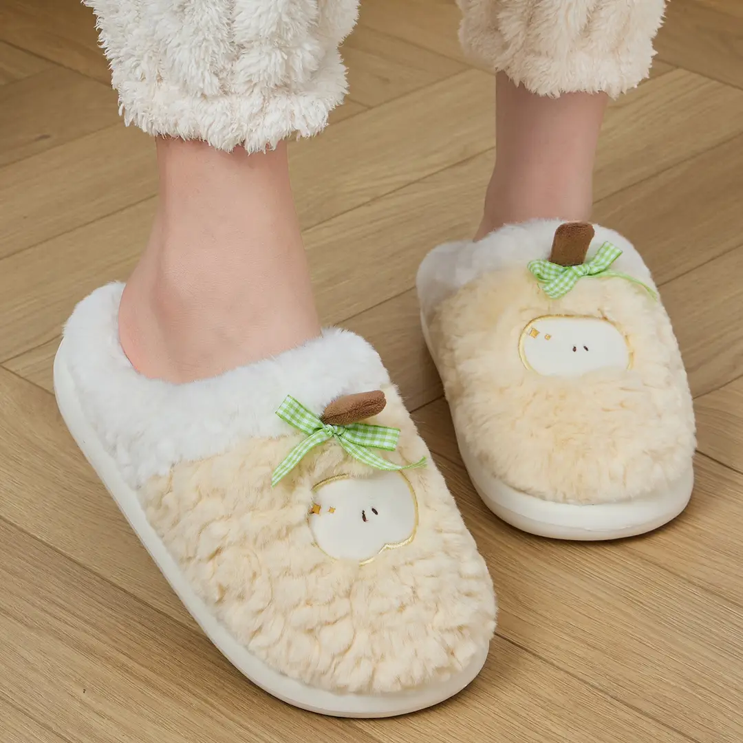 Jialiya Cute Cotton Slippers for Women Autumn and Winter 2025 New Indoor Home Warm Stuffed Couple Slippers for Men - Image 8