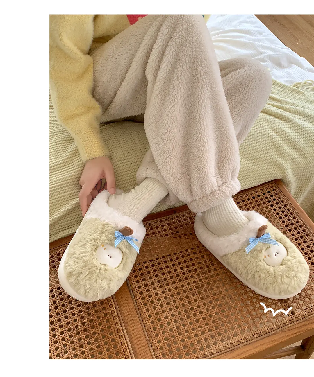 Jialiya Cute Cotton Slippers for Women Autumn and Winter 2025 New Indoor Home Warm Stuffed Couple Slippers for Men — feature 14