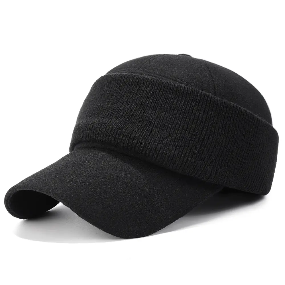 Winter Wool Beanie Cap for Men Women Elderly Warm Ear Protection - Image 7