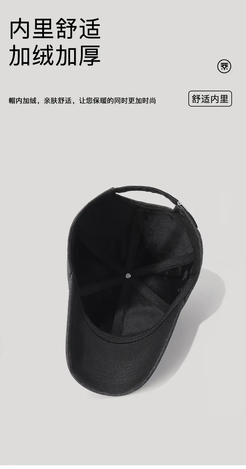 Men Ultra-Soft Lined Baseball Cap Grey — feature 11