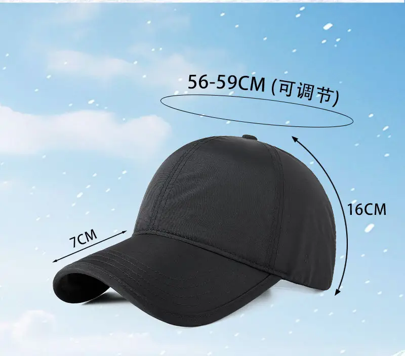Men Fleece Baseball Cap Grey Waterproof Cold Proof — feature 18