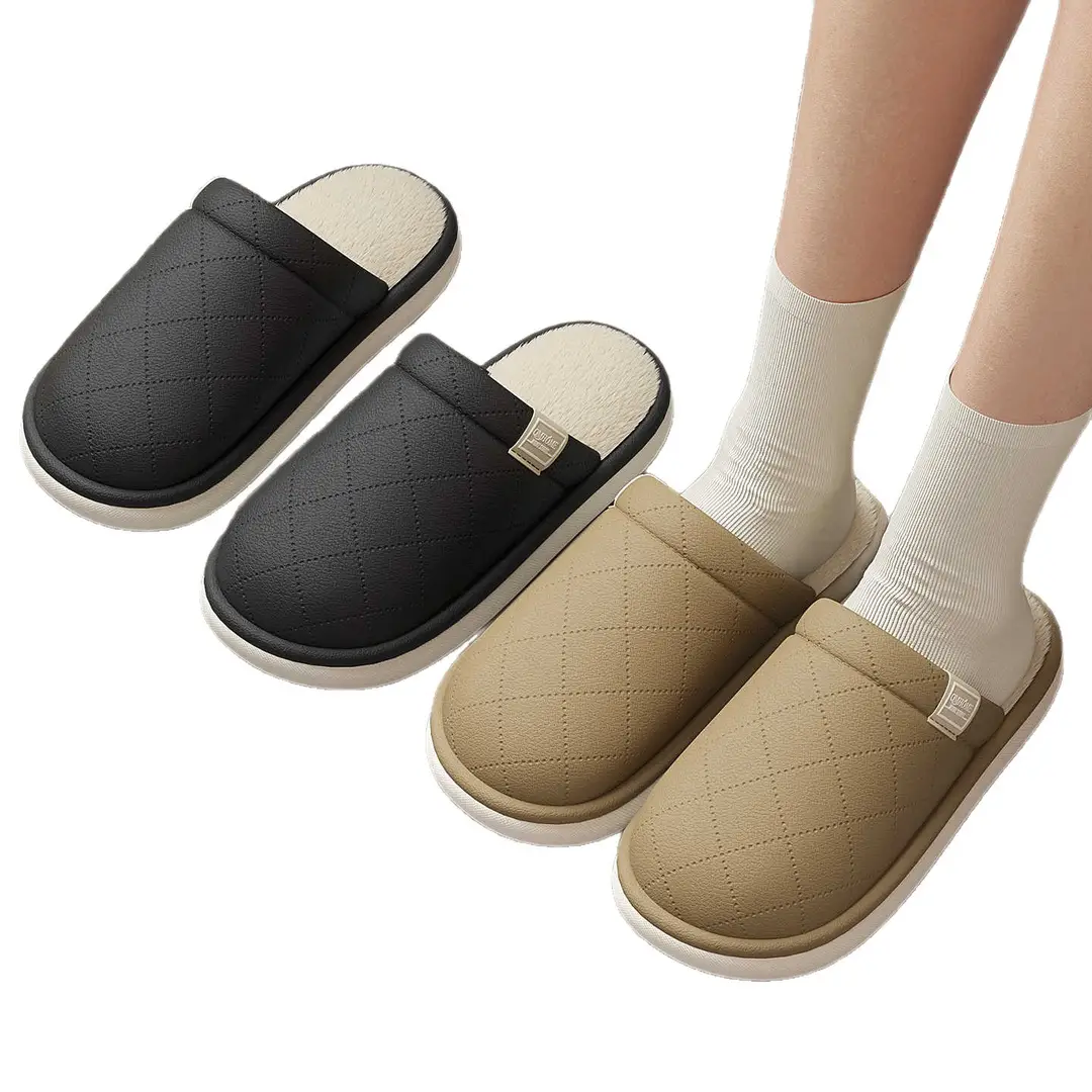 Cotton Slippers for Women, Autumn and Winter Confinement Shoes, Indoor Home Furry Shoes, Fleece-Lined Warm Outer Wear Cotton Shoes, Men's Wholesale - Image 9
