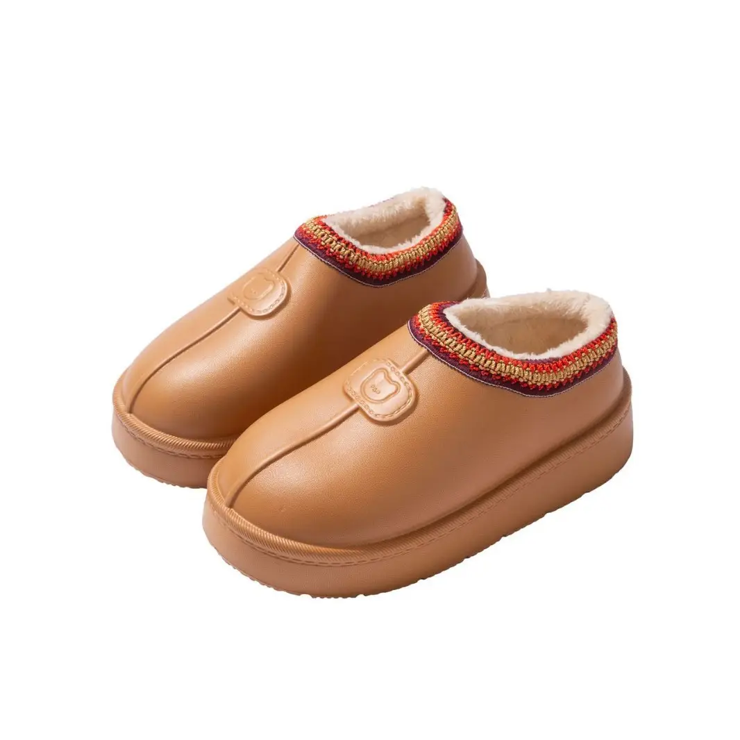 Covered Heel Cotton Slippers for Women, Winter 2025 New Style, Indoor and Home Fleece-Lined, Warm Thick-Soled Non-Slip Cotton Shoes for Men, Outer Wear - Image 10