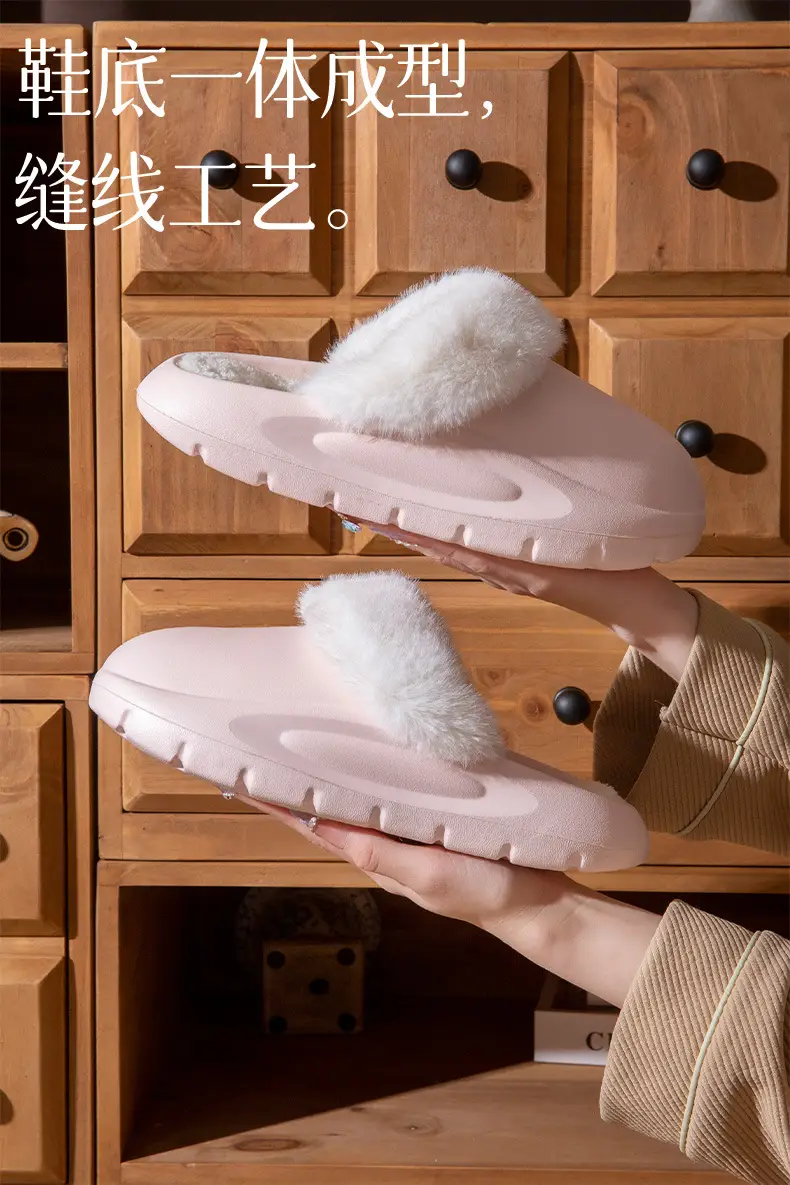 Cotton Slippers for Women Autumn and Winter 2025 New Indoor Home Non-Slip Warm Plus Plush Slippers Women's Cotton Shoes — feature 5