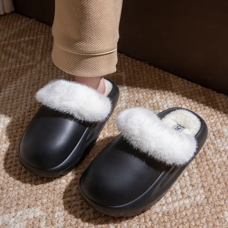 Cotton Slippers for Women Autumn and Winter 2025 New Indoor Home Non-Slip Warm Plus Plush Slippers Women's Cotton Shoes - Image 2
