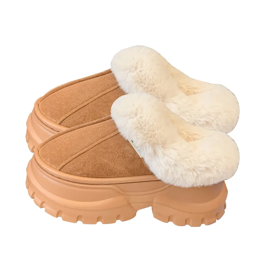 Winter Cotton Slippers New Home Household Wool Slippers Women's Non-Slip Cotton Slippers Plush Cotton Shoes Home Slippers Plush Shoes - Image 8