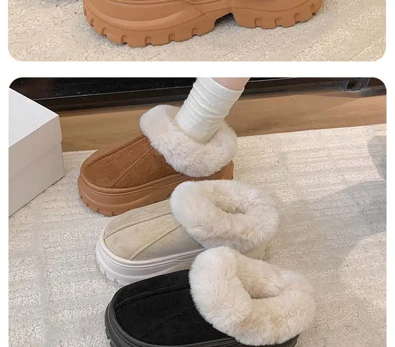 Winter Cotton Slippers New Home Household Wool Slippers Women's Non-Slip Cotton Slippers Plush Cotton Shoes Home Slippers Plush Shoes — feature 15