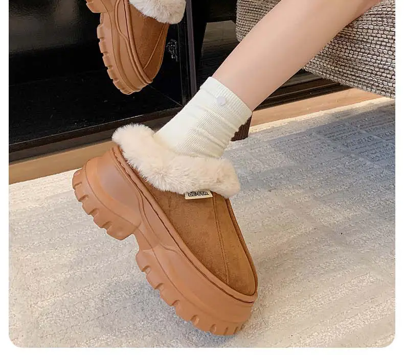 Winter Cotton Slippers New Home Household Wool Slippers Women's Non-Slip Cotton Slippers Plush Cotton Shoes Home Slippers Plush Shoes — feature 18