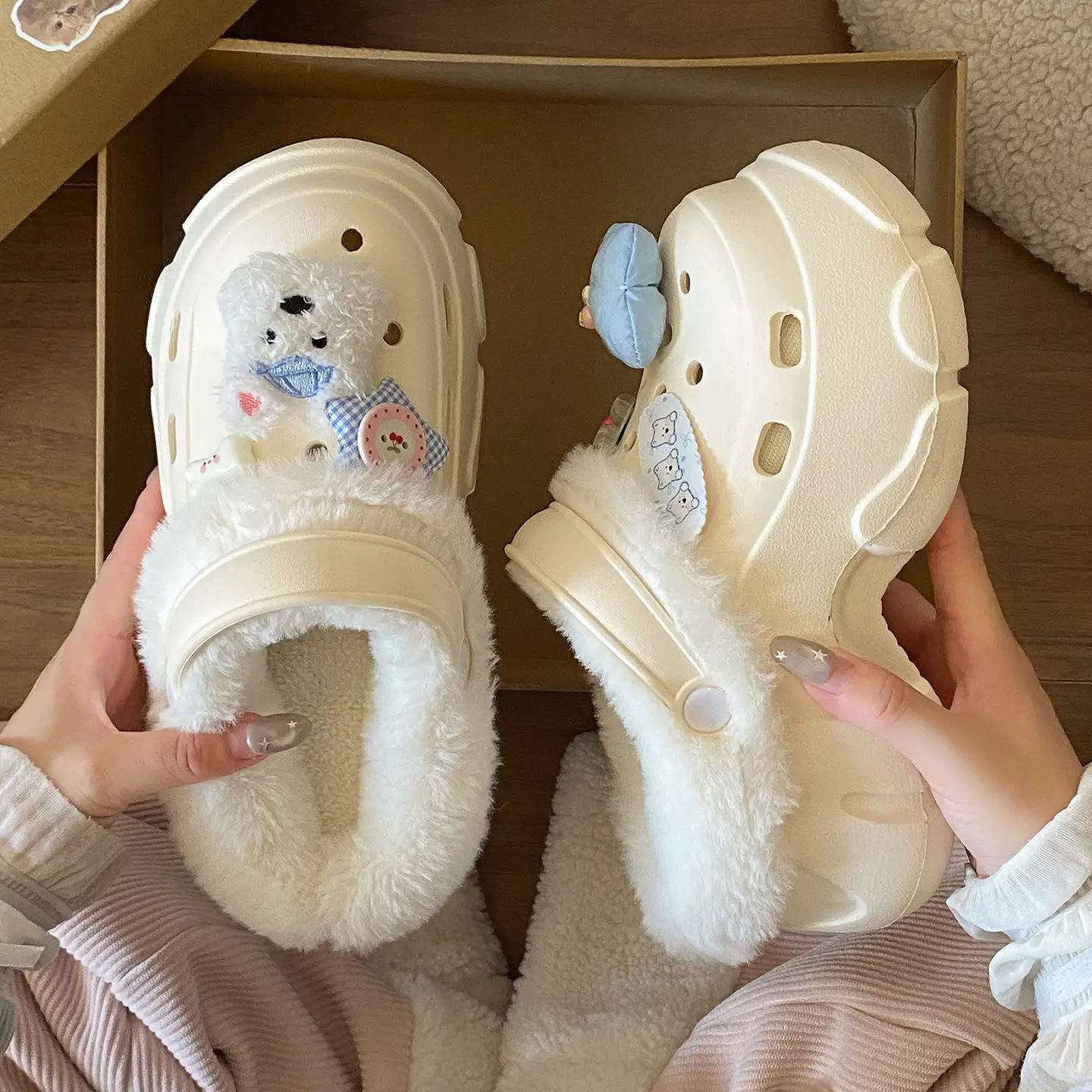 Pink Detachable Clogs Winter Soft Arch Support - Image 5
