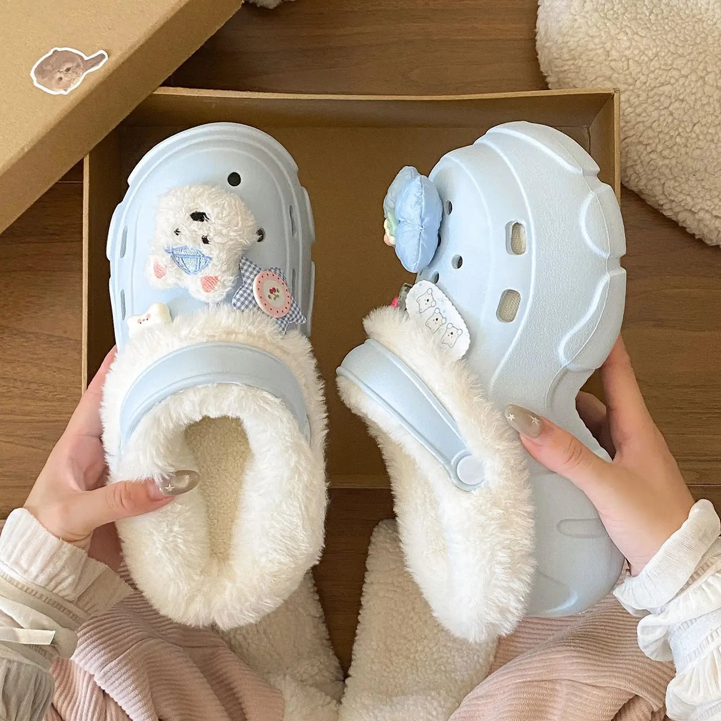 Pink Detachable Clogs Winter Soft Arch Support - Image 6