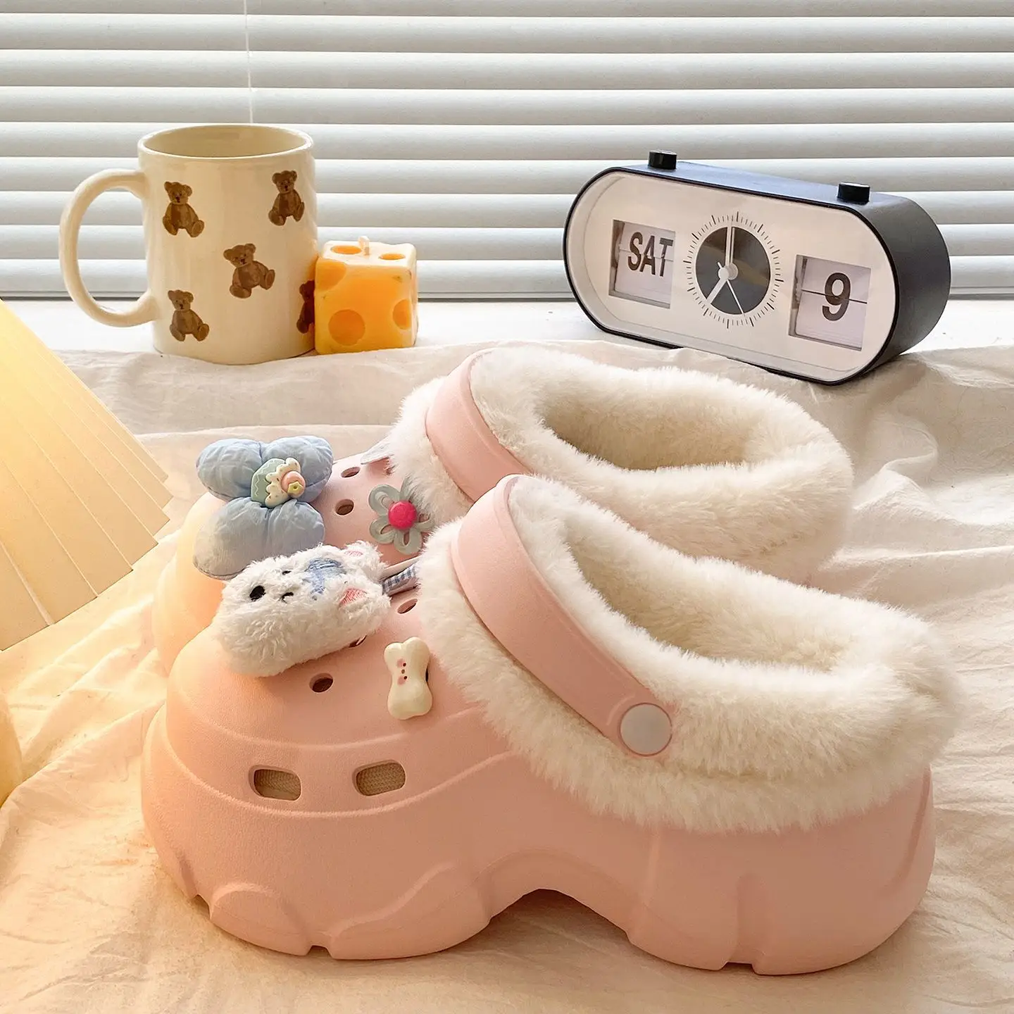 Pink Detachable Clogs Winter Soft Arch Support - Image 8