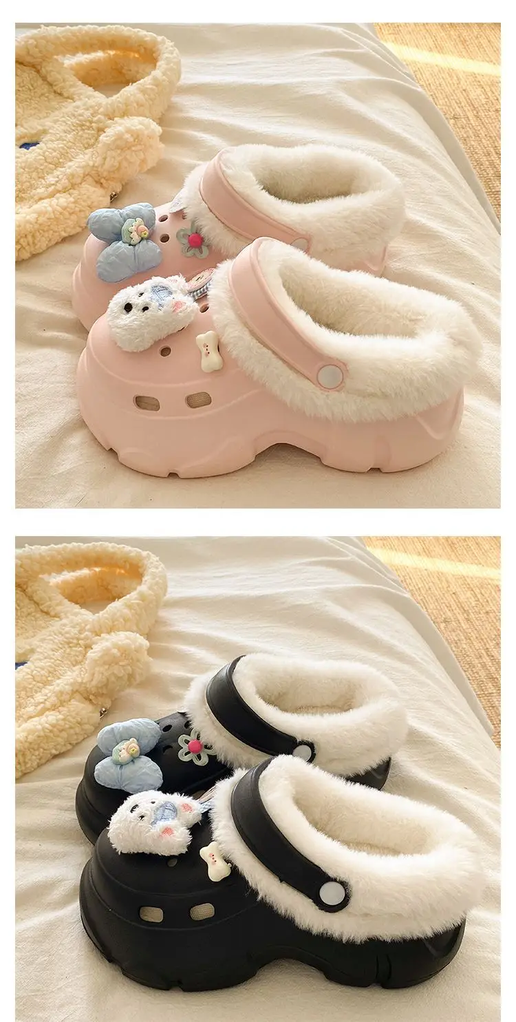 Pink Detachable Clogs Winter Soft Arch Support — feature 23