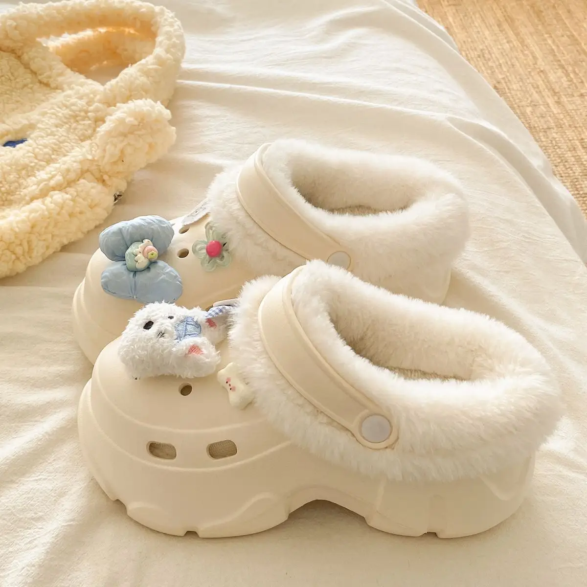Pink Detachable Clogs Winter Soft Arch Support — feature 27