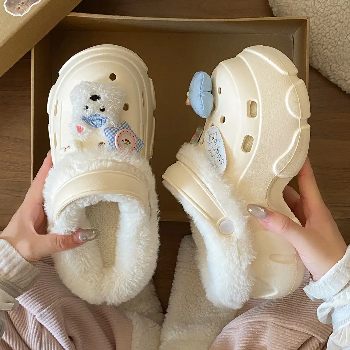 Pink Detachable Clogs Winter Soft Arch Support — feature 29