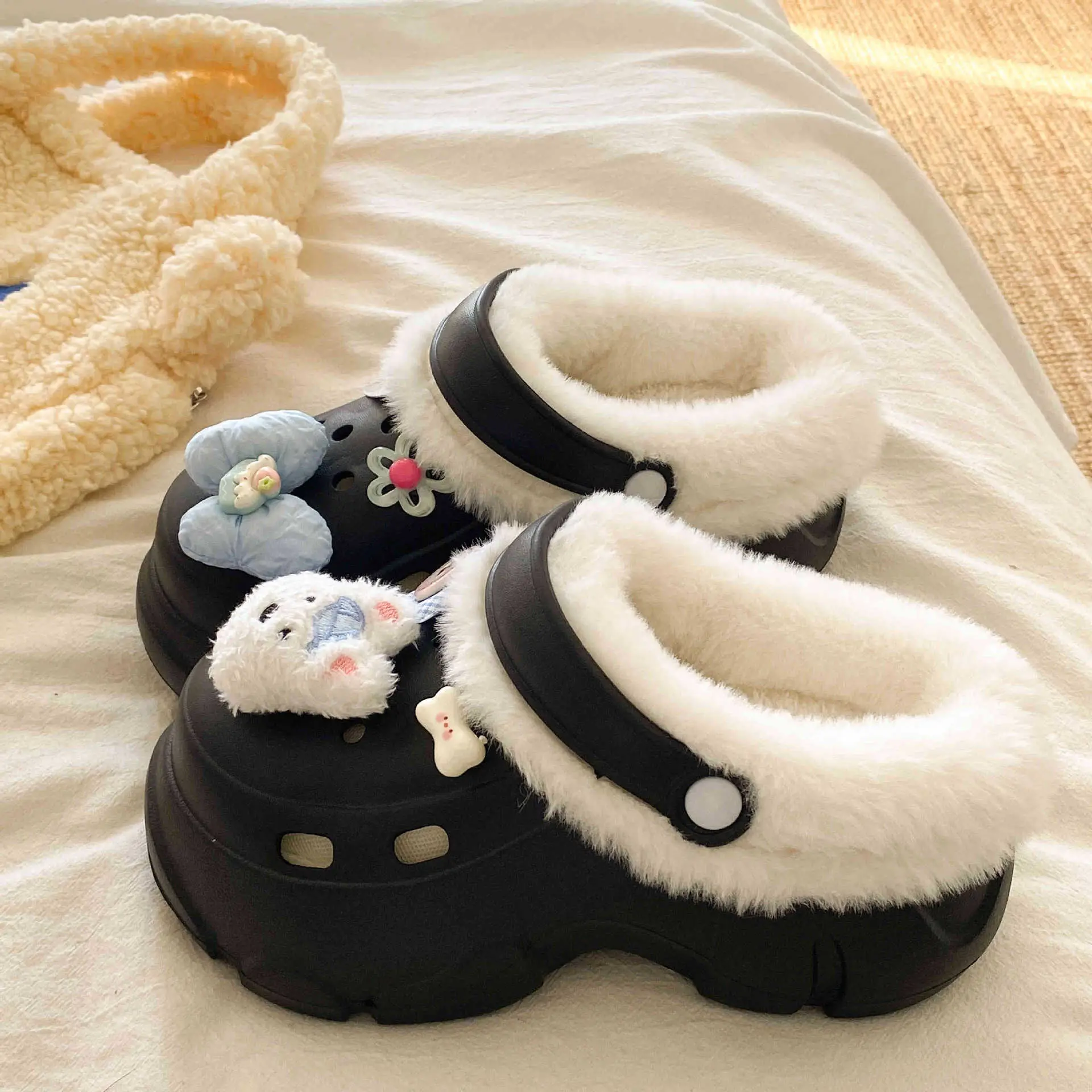 Pink Detachable Clogs Winter Soft Arch Support - Image 2