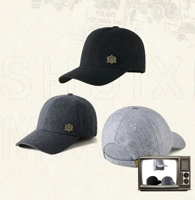Women Men Wool Cap Grey Sun Protection — feature 17
