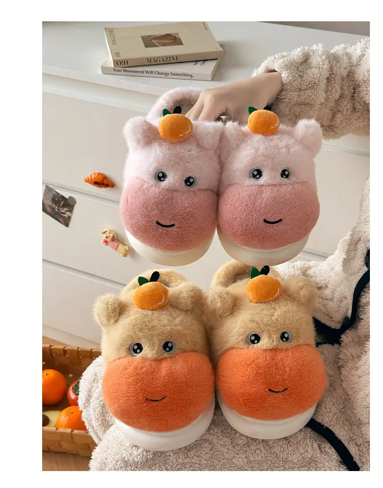 Cute Furry Women's Winter Slippers Thick Soft — feature 6