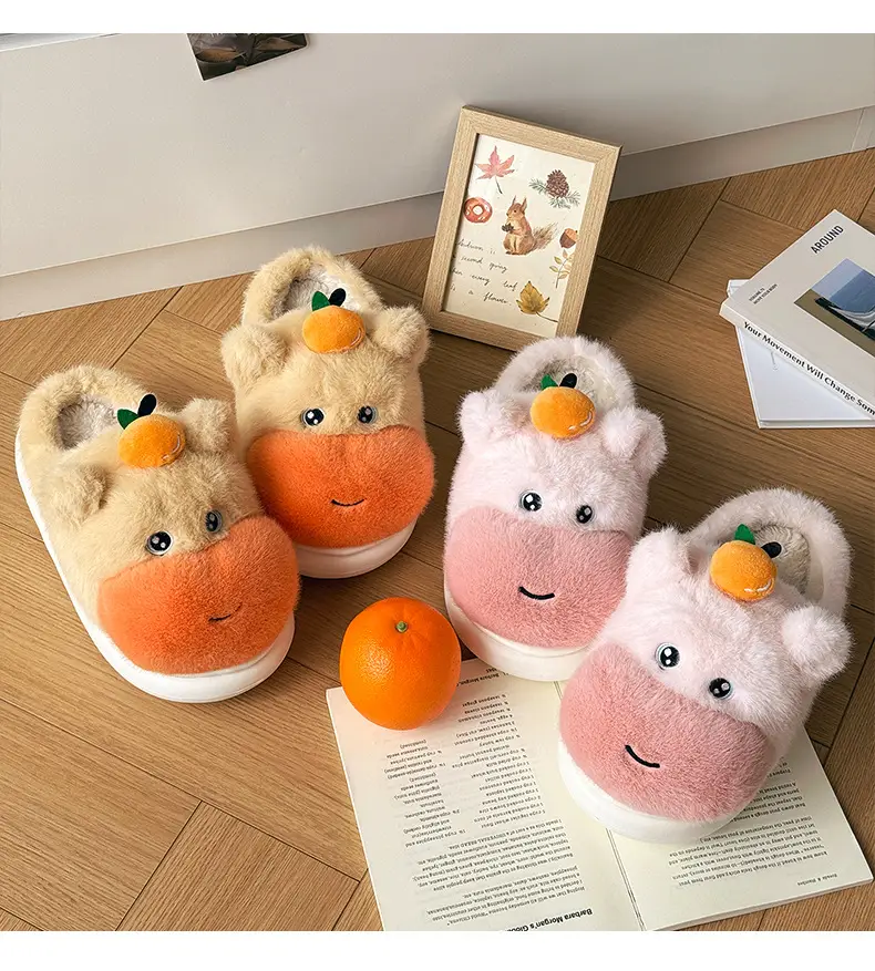 Cute Furry Women's Winter Slippers Thick Soft — feature 7