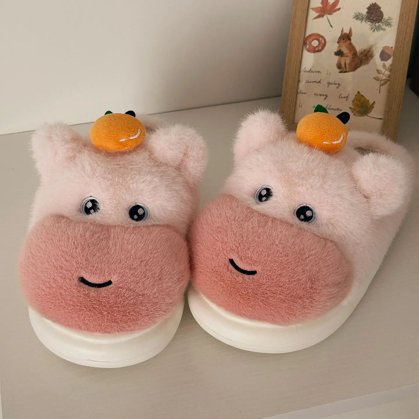 Cute Furry Women's Winter Slippers Thick Soft - Image 2