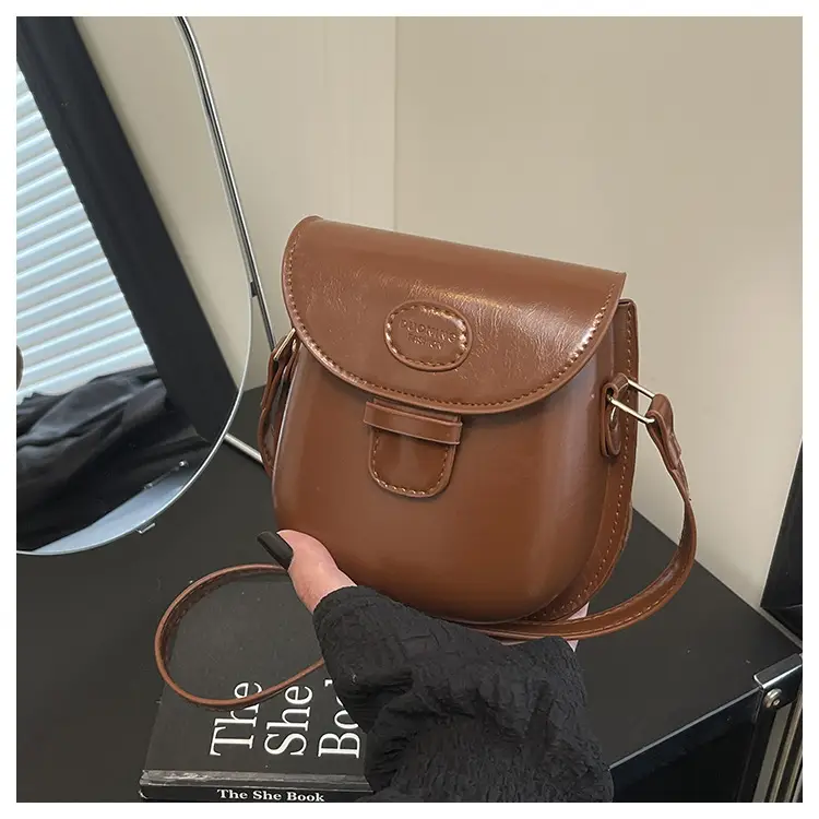 Black Leather Shoulder Bag with Strawberry Tag for Women — feature 20