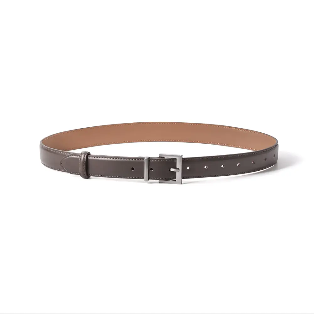 Women's Genuine Leather Waist Belt Brown Buckle - Image 10