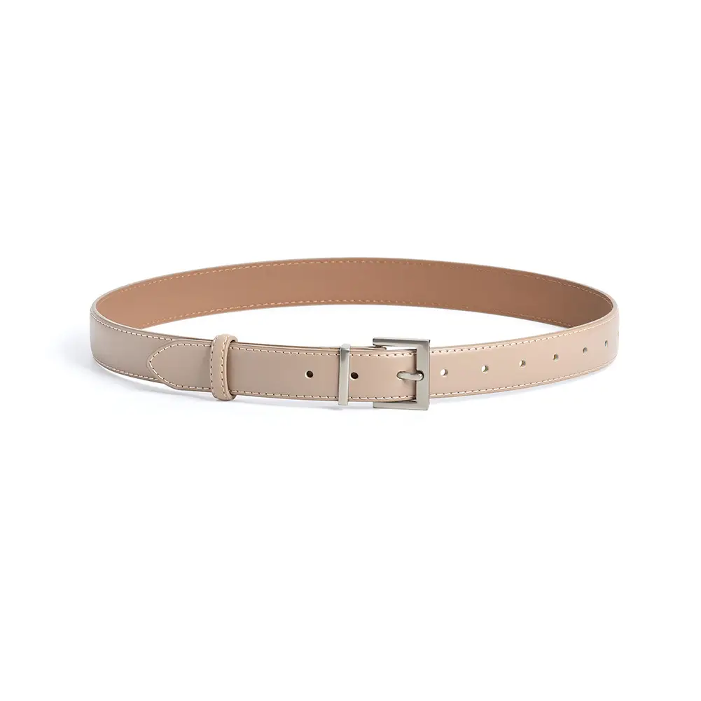 Women's Genuine Leather Waist Belt Brown Buckle - Image 11