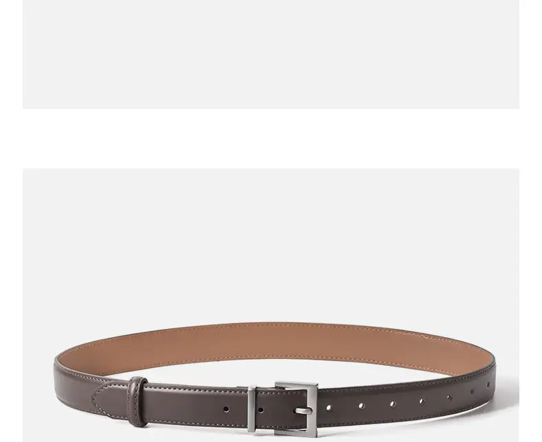 Women's Genuine Leather Waist Belt Brown Buckle β feature 13
