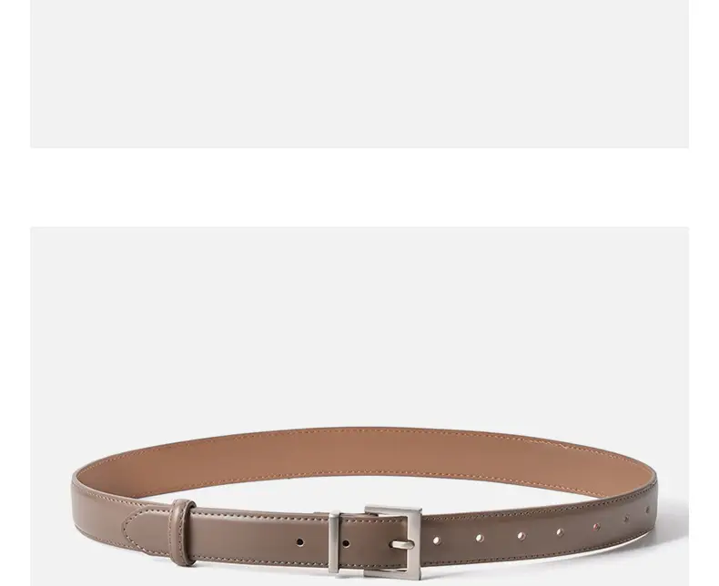 Women's Genuine Leather Waist Belt Brown Buckle β feature 14