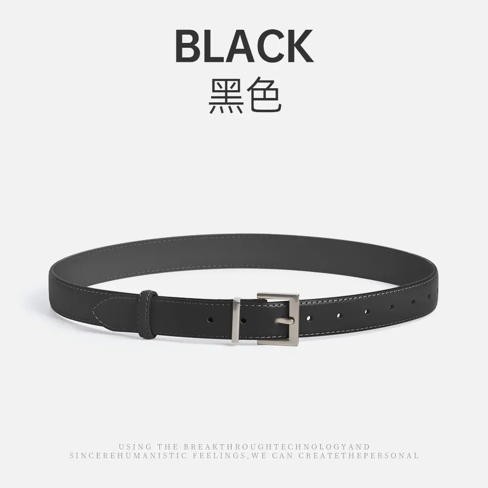 Women's Genuine Leather Waist Belt Brown Buckle - Image 3