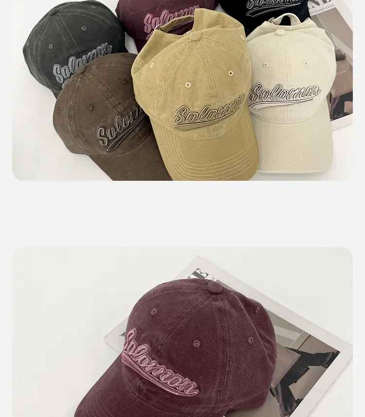 Women 2025 Letter Embroidered Baseball Cap Maroon — feature 3