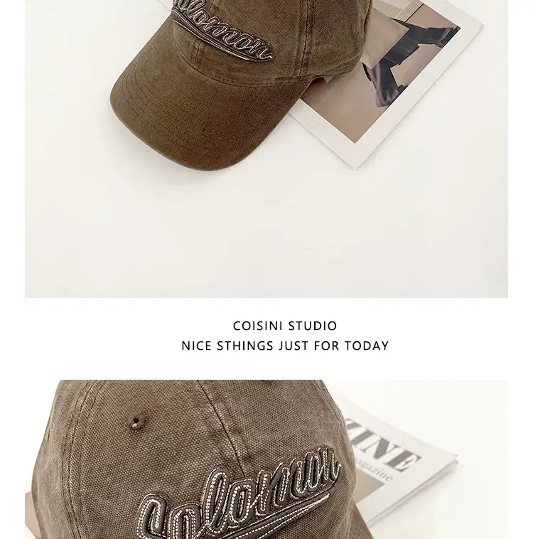 Women 2025 Letter Embroidered Baseball Cap Maroon — feature 9