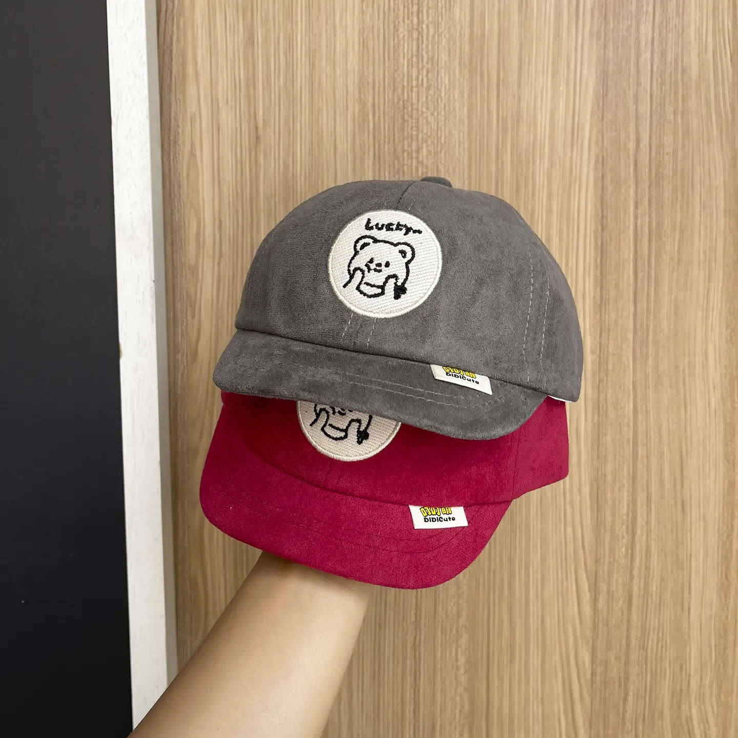 Black Bear Print Baseball Cap for Kids Girls Spring Fall Sun Protection - Image 9