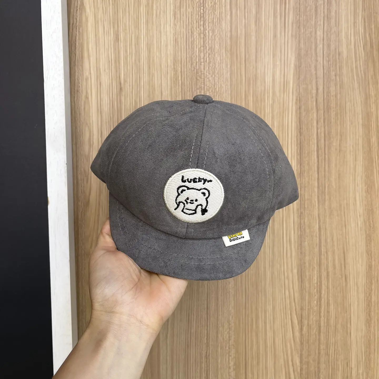 Black Bear Print Baseball Cap for Kids Girls Spring Fall Sun Protection — feature 10