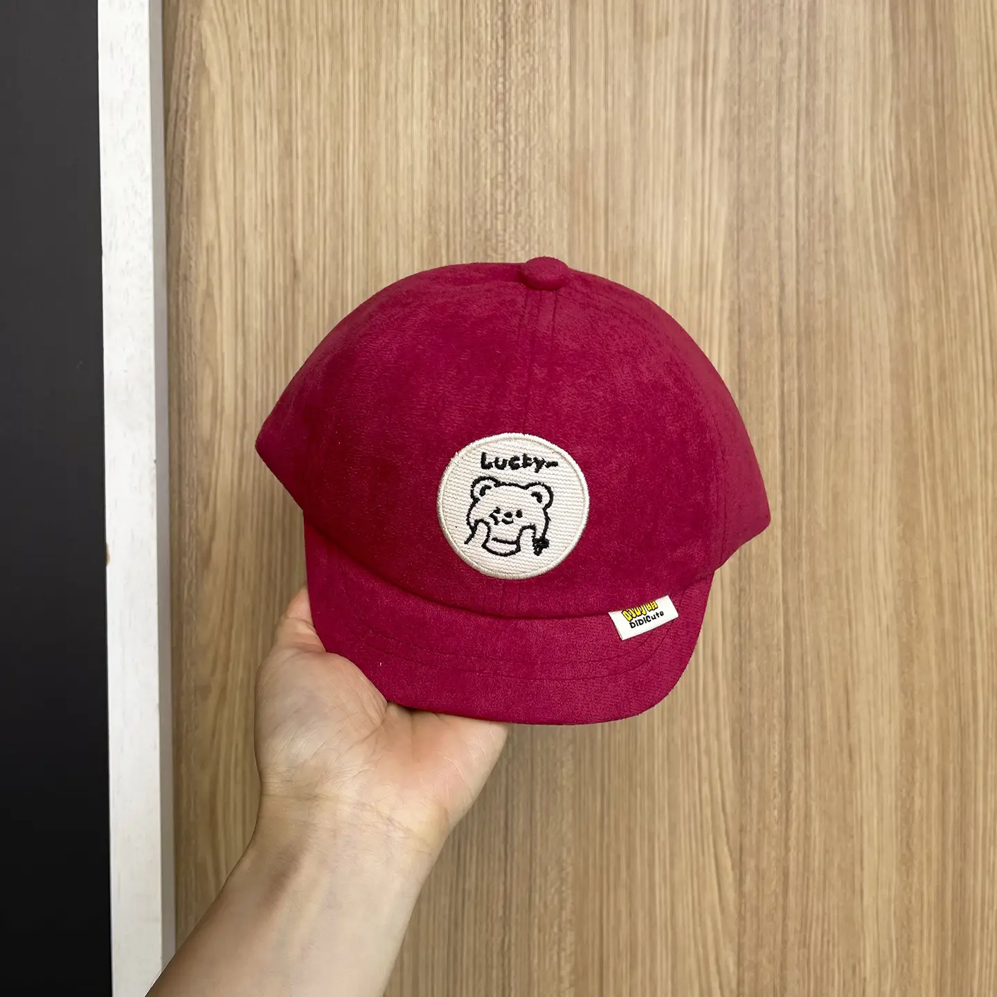 Black Bear Print Baseball Cap for Kids Girls Spring Fall Sun Protection — feature 12