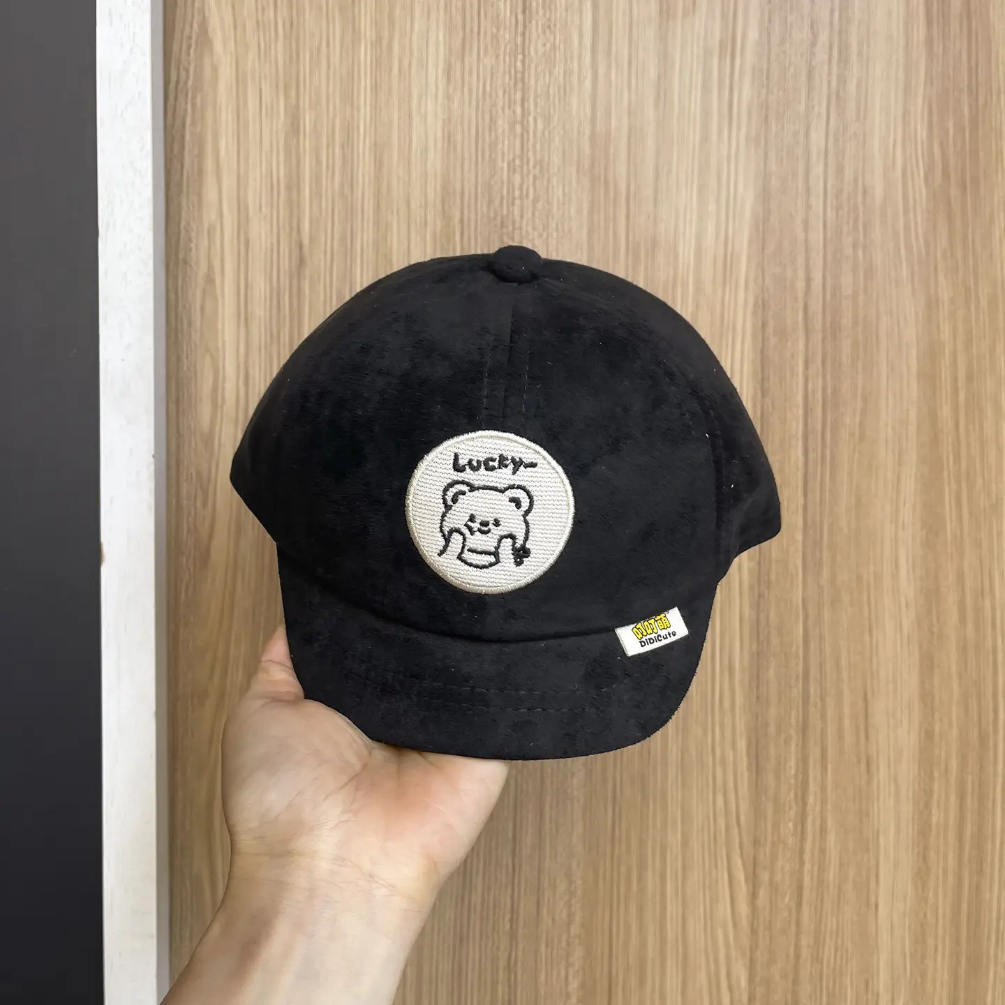 Black Bear Print Baseball Cap for Kids Girls Spring Fall Sun Protection — feature 14