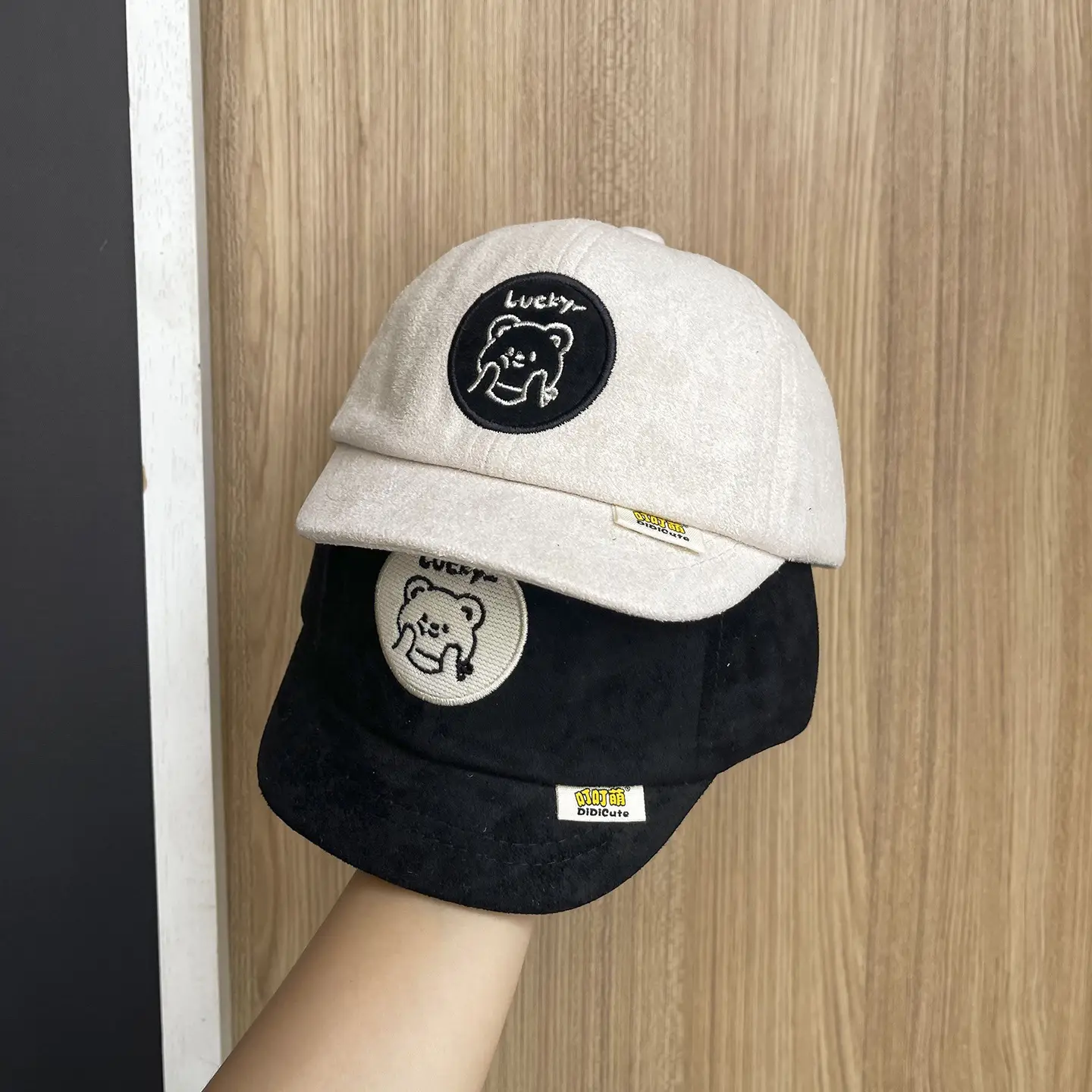 Black Bear Print Baseball Cap for Kids Girls Spring Fall Sun Protection — feature 6